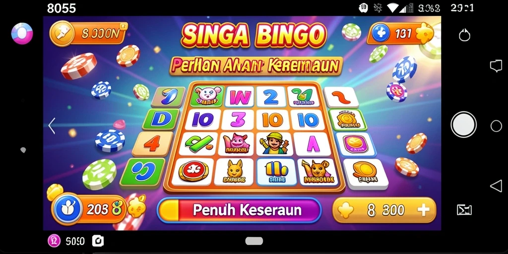 Tampilan gameplay seru dalam permainan Bingo 8055.
