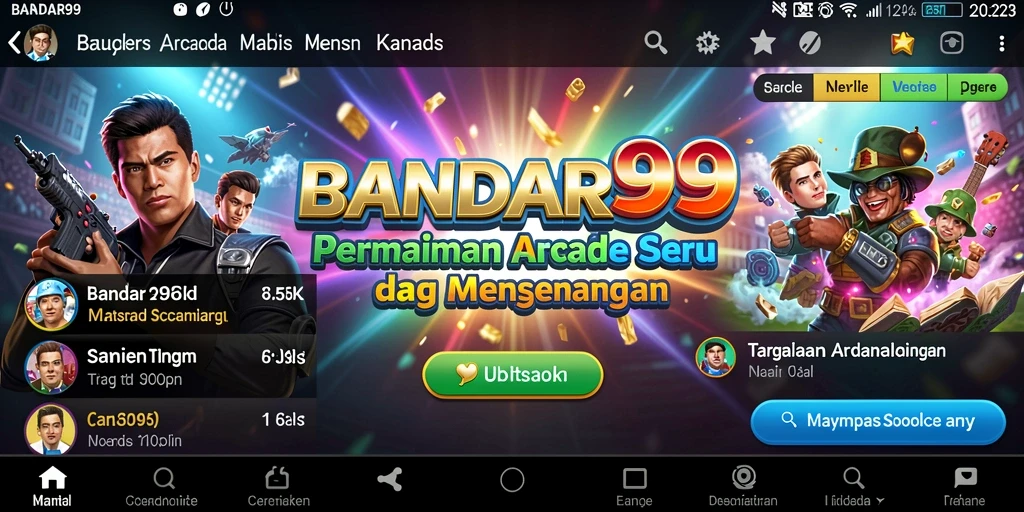 Tampilan menarik dari gameplay BANDAR99 dalam mode Arcade.