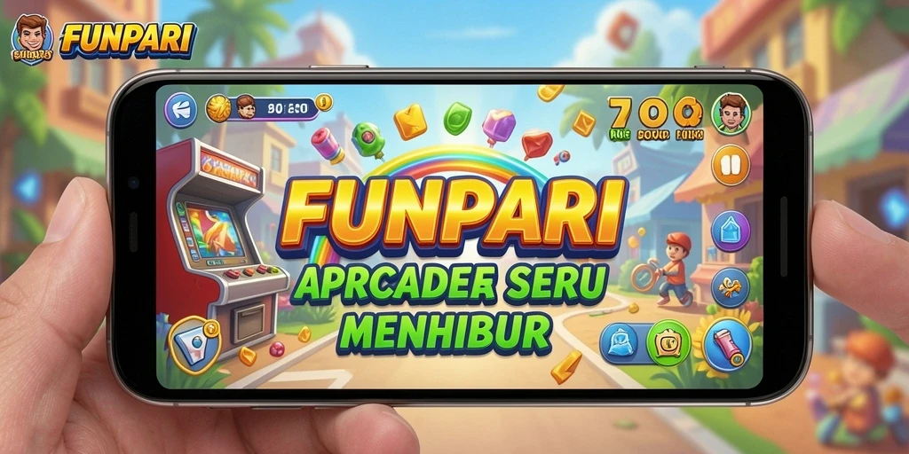 Tampilan gameplay <strong>FUNPARI</strong> dengan berbagai level menantang dan grafis cerah.