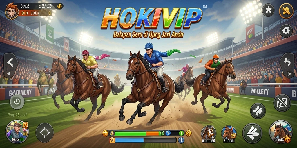 Gameplay HOKIVIP menampilkan balapan cepat dan seru.
