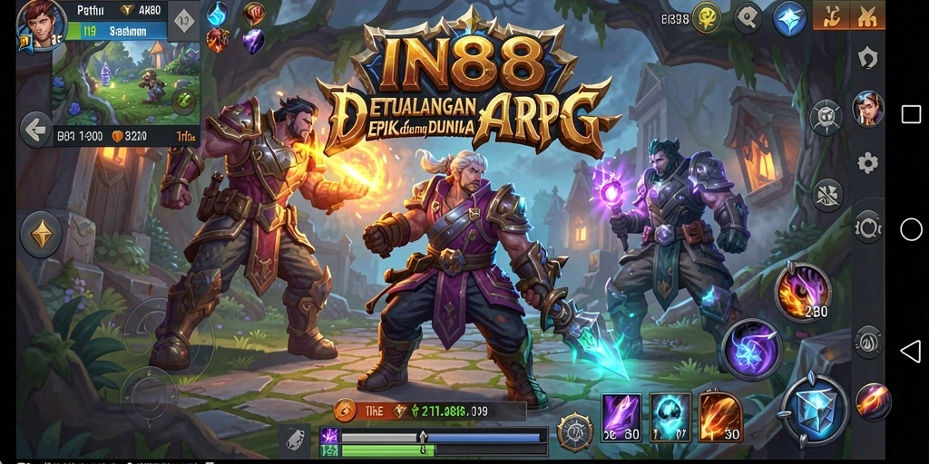 Screenshot menampilkan aksi seru dalam gameplay ARPG IN88.