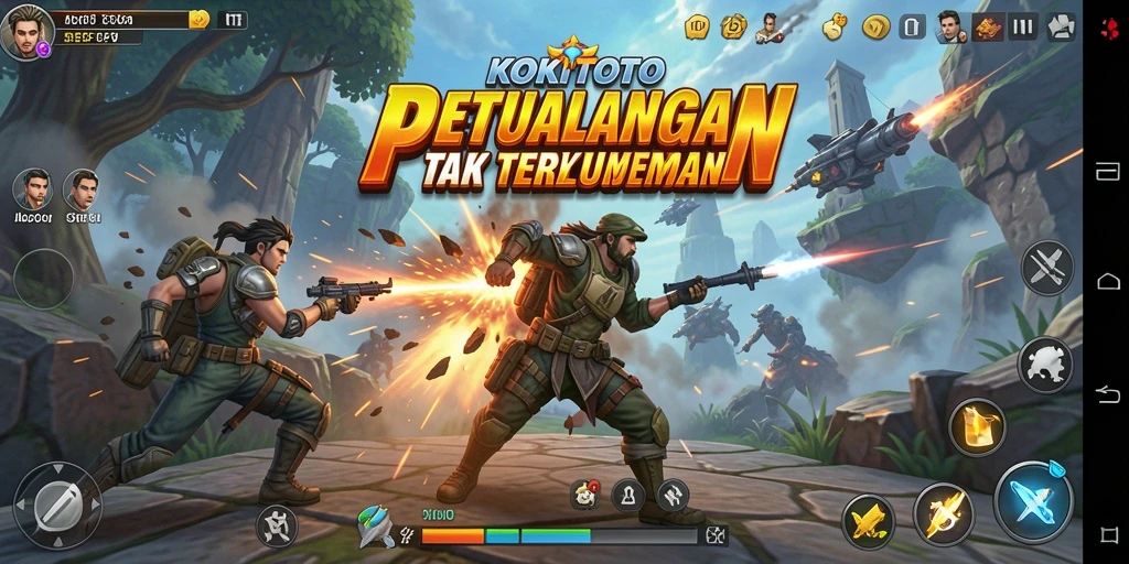 Tampilan aksi mendebarkan dalam gameplay KOKITOTO.