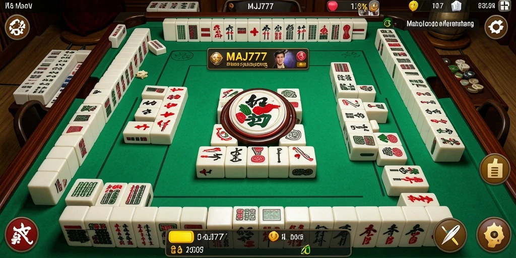 Tampilan seru gameplay Mahjong di MAJ777.