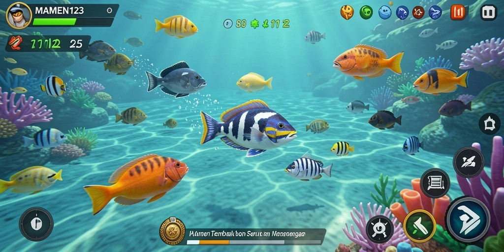 Tampilan gameplay MAMEN123 yang seru dan dinamis.