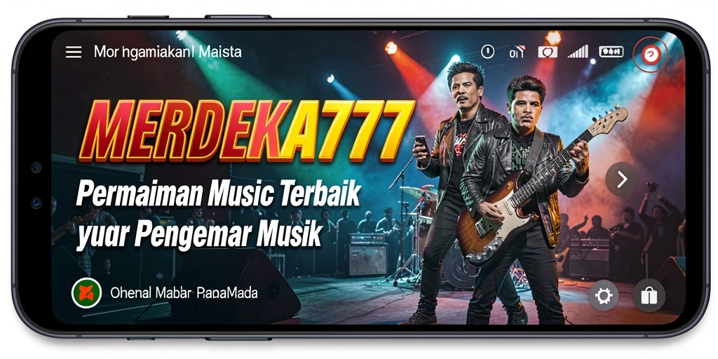 Tampilan screenshot gameplay MERDEKA777 saat bersaing dalam permainan musik.
