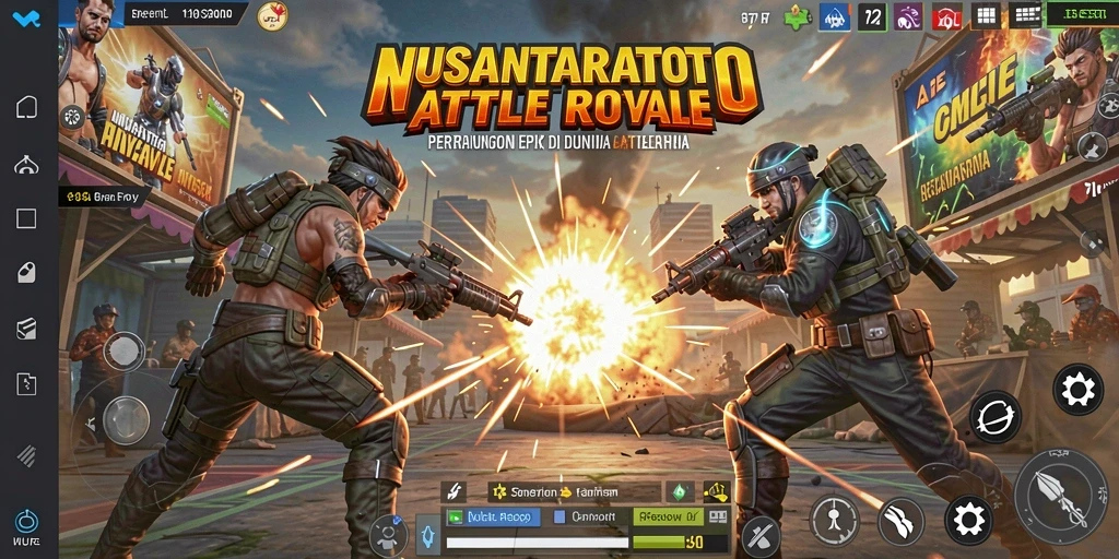 Screenshot gameplay NUSANTARATOTO yang menampilkan pertarungan mendebarkan.