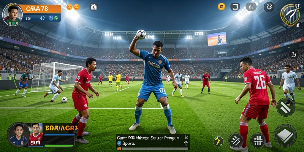 Tangkapan layar ORA78 menunjukkan momen seru dalam pertandingan olahraga.