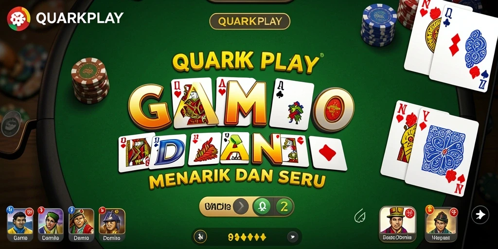 Tampilan gameplay Domino yang seru dan menarik di QUARKPLAY.