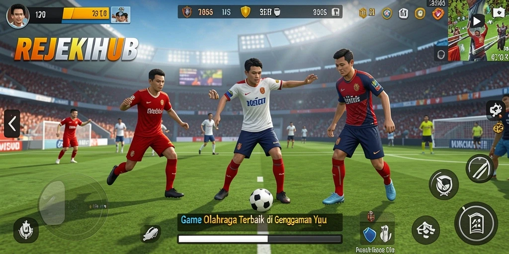 Tampilan gameplay menarik dari REJEKIHUB yang menampilkan pertandingan olahraga.