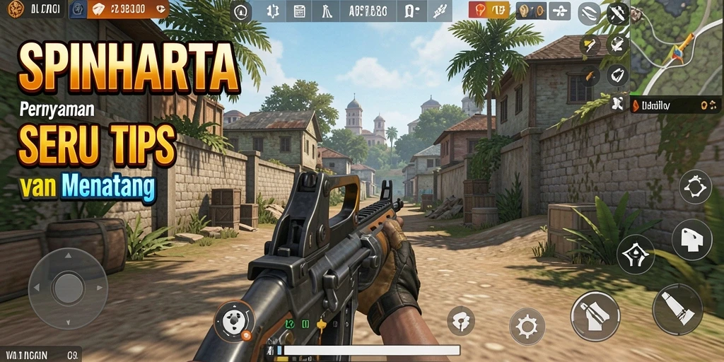 Screenshot gameplay SPINHARTA dengan aksi seru dalam TPS.
