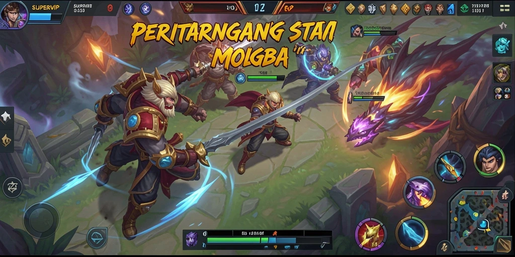 Gameplay seru dan pertarungan strategis dalam SUPERVIP.