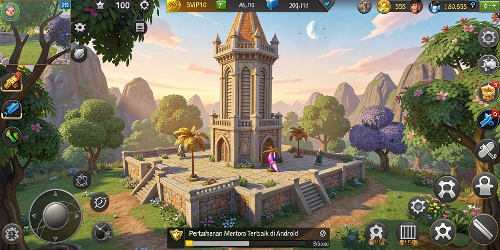 Tampilan gameplay SVIP10 yang penuh aksi dan strategi Tower Defense.