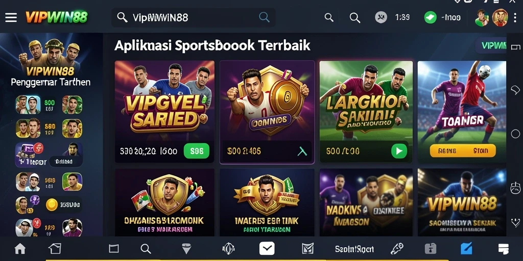 Screenshot utama gameplay Sportsbook VIPWIN88 yang menarik.