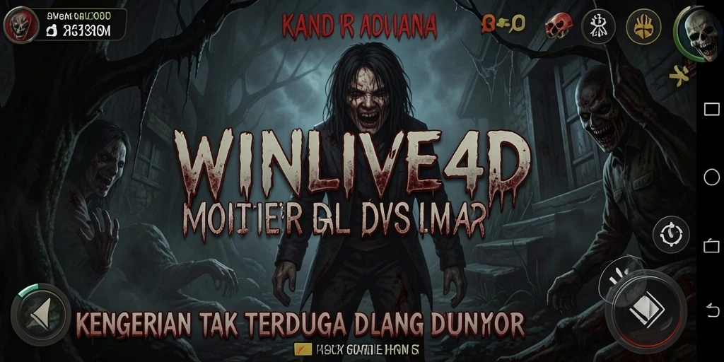 Gameplay horror mendebarkan di WINLIVE4D dengan suasana mencekam.