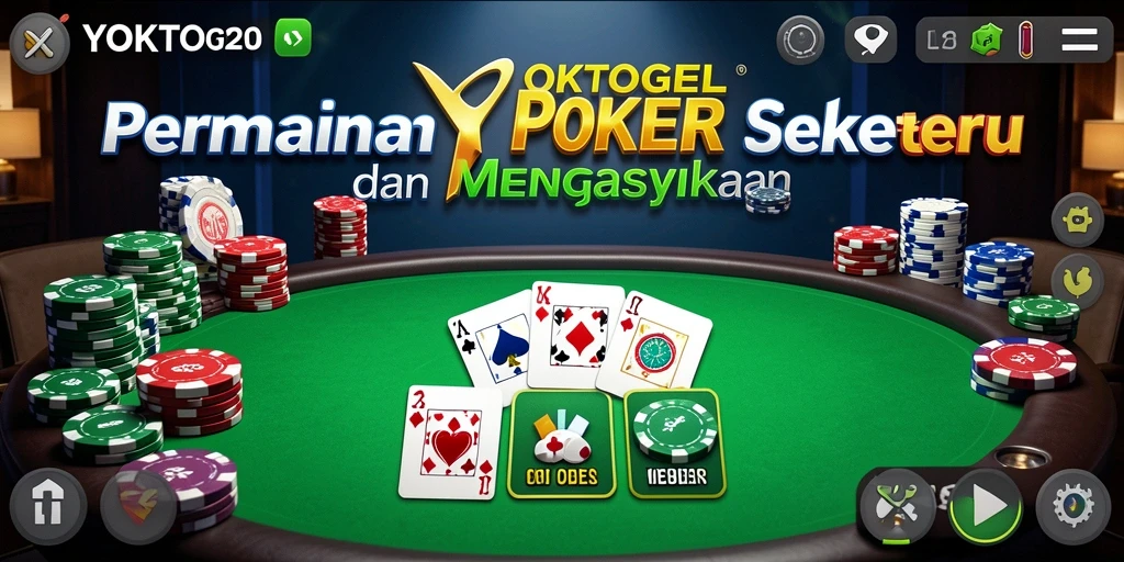 Screenshot utama gameplay Poker di YOKTOGEL.
